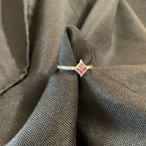 Silpada Sterling Silver Purple Stack Ring size 7